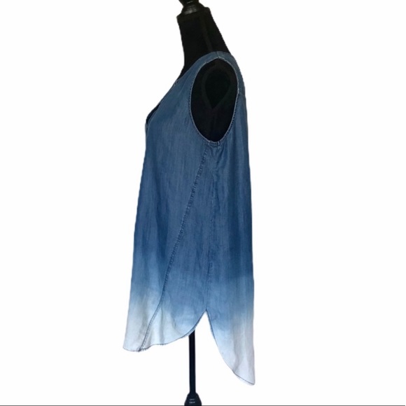 BeachLunchLounge pullover sleeveless 100% lyocell tie dye tunic top size large - Picture 6 of 10